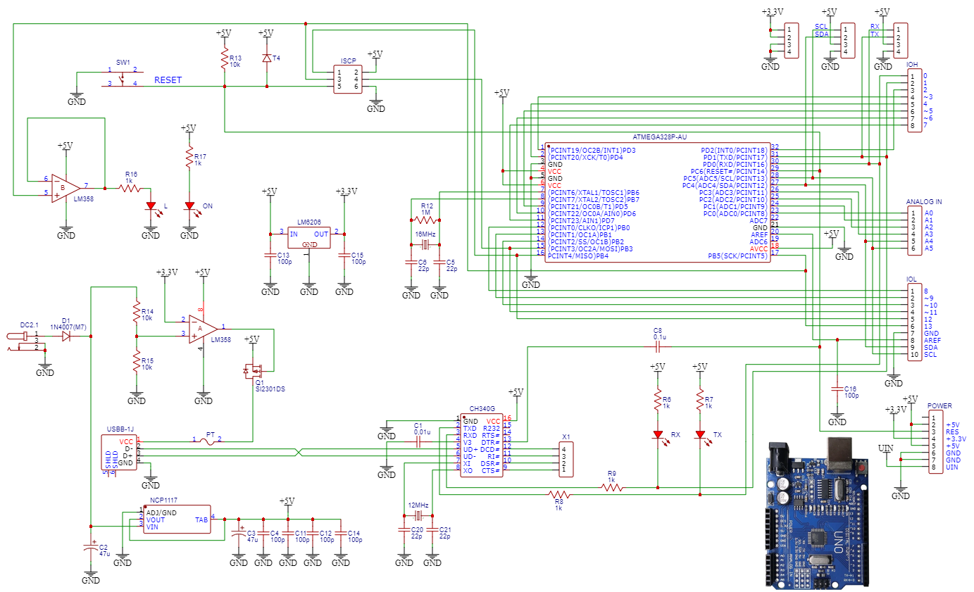 Arduino NANO V3. Распиновка, питание и подключение