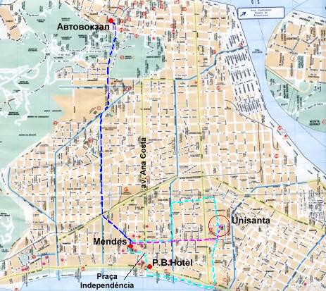Map of Santos