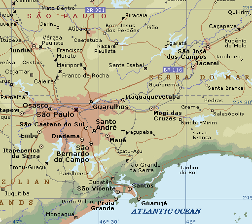 Map of Sao Paulo