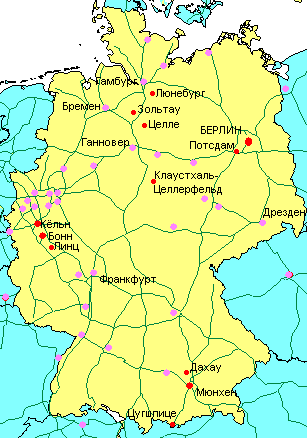 Карта Германии